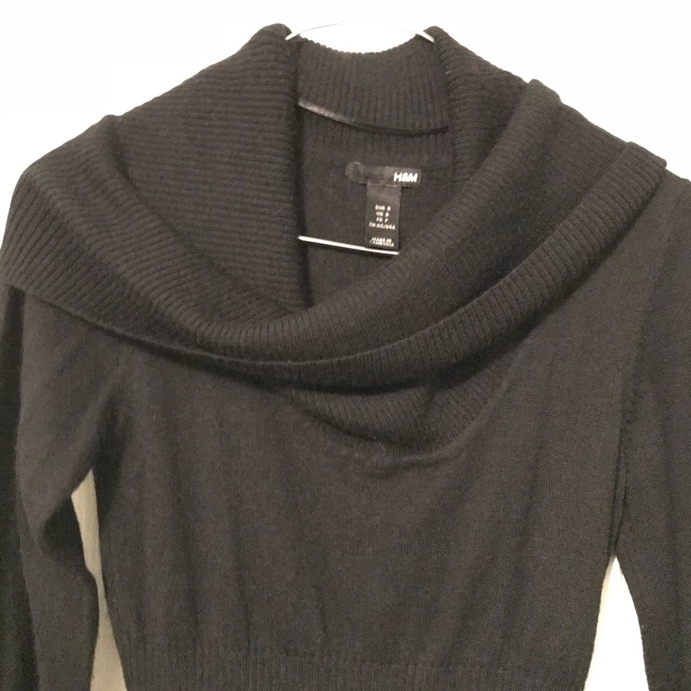 H&M | Black Cowlneck Sweater Dress